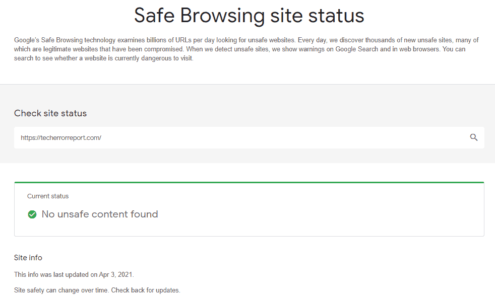 website ban checker
